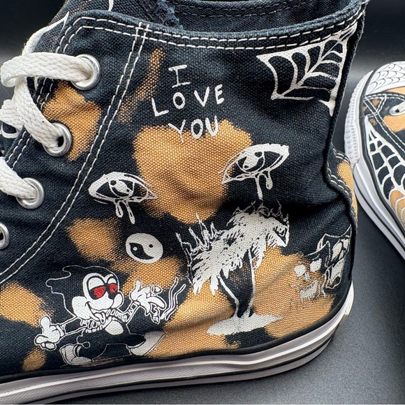 Converse Limited Edition Paradise Black High Tops, Men’s 11, Women’s 13 - Picture 7 of 13